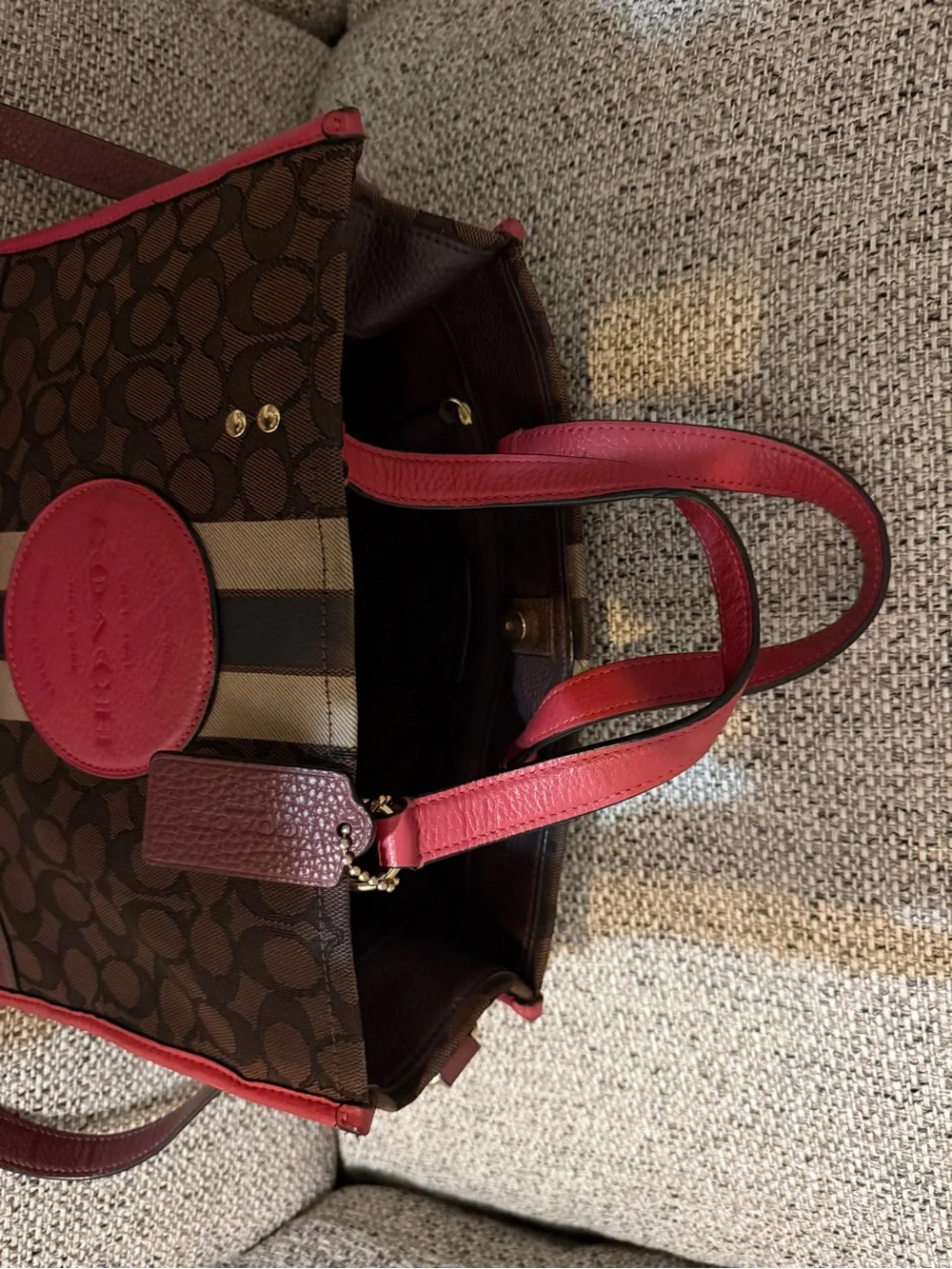 Coach tote brown